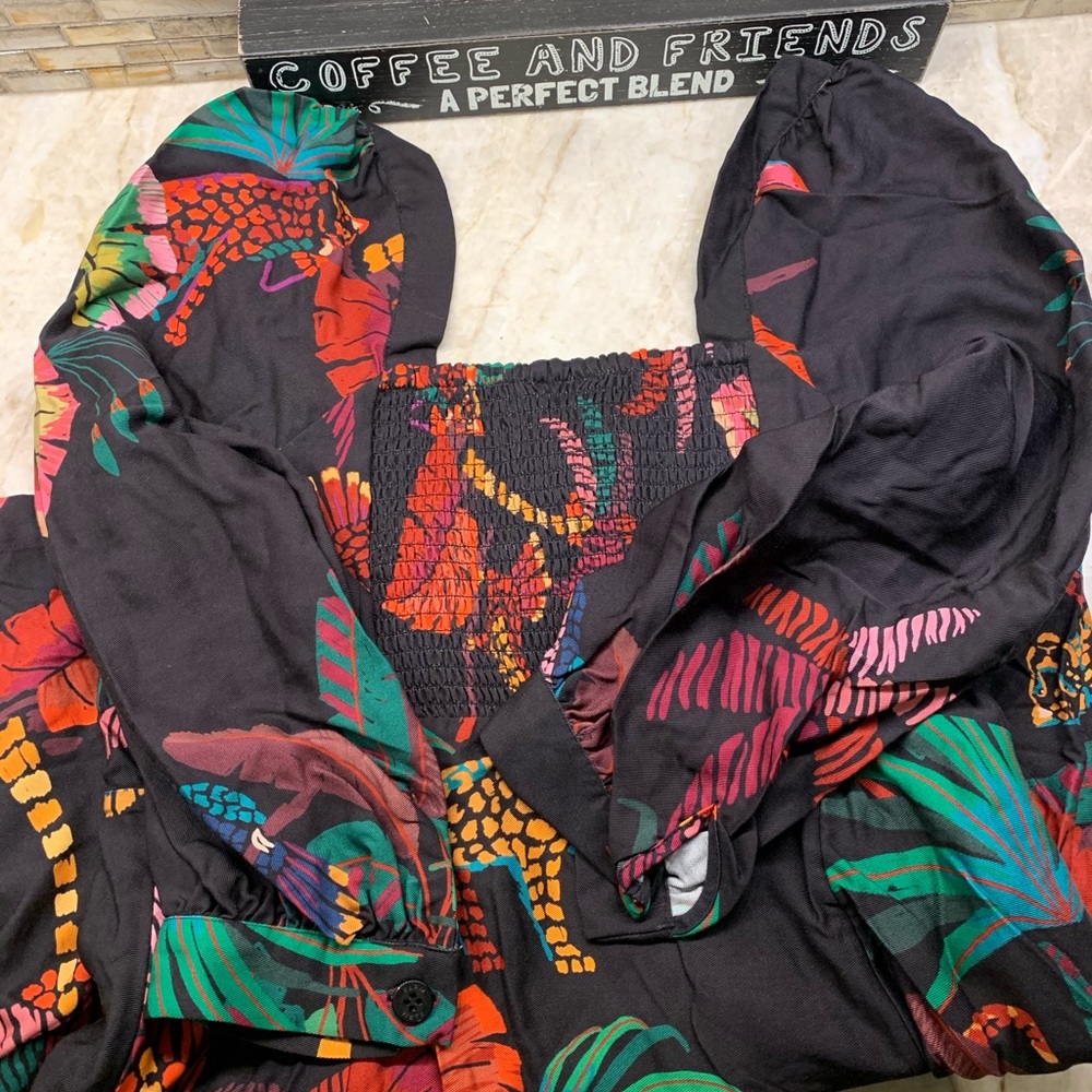 FARM RIO JUNGLE COLORS MINI DRESS - Picture 14 of 15
